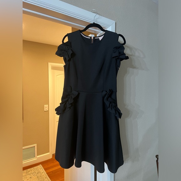 Ted Baker Fit and Flare Black Dress, Size 3 (Euro) size 6 to 8 (US) - Picture 1 of 4